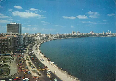 Vista da costa de Alexandria — Egito — editor SAAD ZAGHLOUL SQUARE, n°24