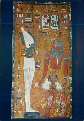 O rei diante do deus Osiris — Série No. 6 — Editor K. Lambelet & Co., Caire