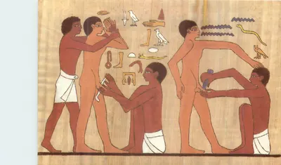 Cena de circuncisão — tumba de Ankh-mahor, 6ª dinastia — Art Publishers Cairo