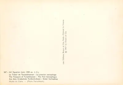 Sarcophag Toutankhamon — Pierwszy sarcophag — Wydawnictwo Braun et Cie, n° 267 — Rewers