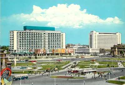Cairo — Hôtel Nile Hilton et Midan Tahrir — éditeur K. Lambelet & Landrock, Cairo