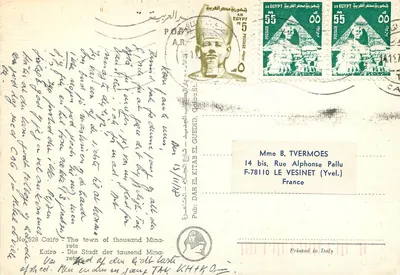 Cairo - A cidade das mil minaretes — Pub. No 528 — Impressa na Itália — Verso
