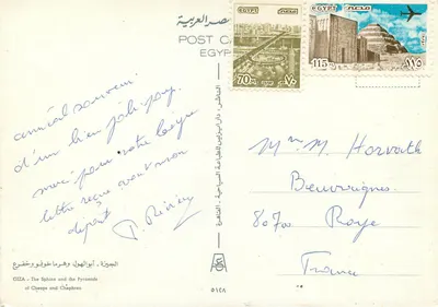 Giza — Sfinks i Piramidy — Wydawca nieznany, seria nieokreślona — Rewers