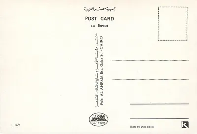 Luxor e Karnak — Egito — Editor AL-AHRAM, n° L 169 — Verso