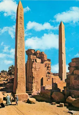 Karnak — Obeliscos de Tutmés III e da rainha Hatshepsut — editor K. Lambelet & Landrock, série 2