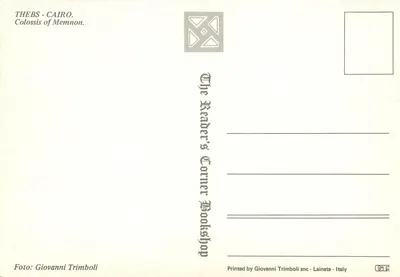 Colossos de Mémnon — Tebas — Caire — editor Giovanni Trimboli — Verso