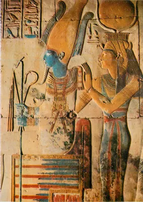 Rei Sethi com a deusa Hathor — Egito — K. Lambelet & Co., Cairo, n°6
