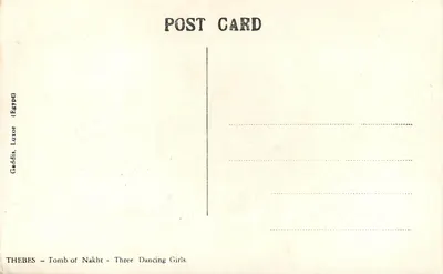 Tebas - Tumba de Nakht - Três Dançarinas - Gaddis, Luxor (Egito) — Verso