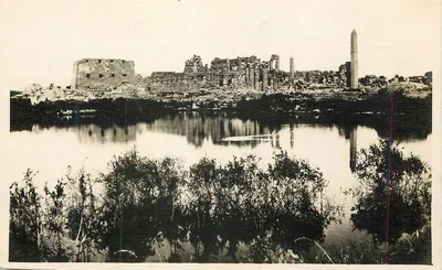 Ruínas de Karnak — vista sobre o Nilo — editor desconhecido