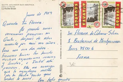 Quito, Ekwador — Ulica La Ronda — Wydawca Vernaza — Rewers