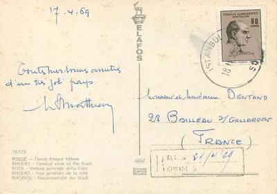 Rhodes — Ogólny widok miasta — Spółka ELAFOS n°787173 — Rewers