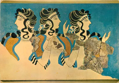 Fresque das Damas Azuis — Museu de Cnossos — Edições GRE 683/39