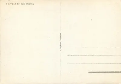 Ateny — Rue d'Old Athens — V.P. — Rewers