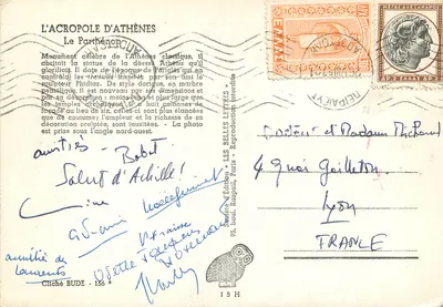 Akropolis w Atenach — Parthenon — Wydawnictwo «Les Belles Lettres», Paryż — Rewers