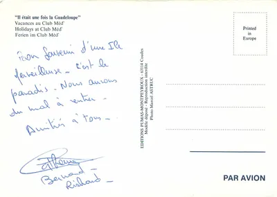 Guadeloupe — landscapes and activities — Pumas-Montpeyroux Editions — Back