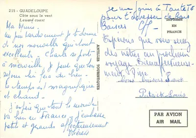 Gujana — Brzeg podwiatrzny — Antyki Turystyczne nr 215 — Rewers