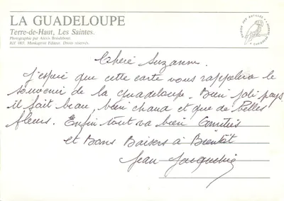 Arquipélago das Saintes — Guadalupe — A. Boisdebout — Verso