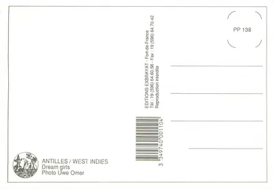 Nago siedząca kobieta — fotografia Uwe Omer — Wydawnictwo Exbrayat, seria PP 138 — Rewers