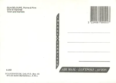 Pointe-à-Pitre — cidade e mercados — SCANDINEXIM — Verso