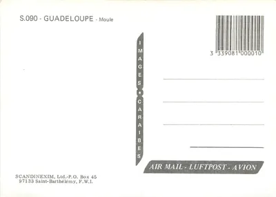 Moule — Guadeloupe — wydawca SCANDINEXIM — Rewers