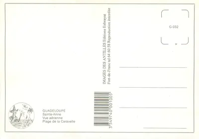 Gujana, Sainte-Anne — widok z powietrza — Images des Antilles, n° G 032 — Rewers