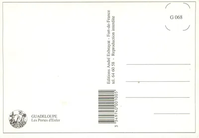 Guadeloupe, Portes d'Enfer — Editions André Exbrayat — Back