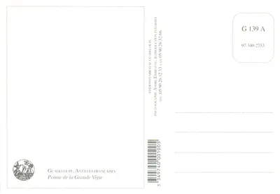 Ponta da Grande Vigie — vista aérea — Edições André Enbravat, n.º G 139 A — Verso
