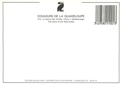 Mulher em traje colorido — Guadalupe — Éditions Hoa-qui, n°314 — Verso