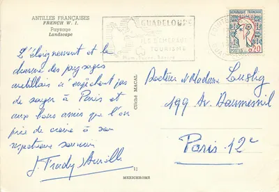 Paisagem — Guadeloupe — Ilha de Émeraude Turismo — Verso