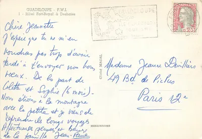 Hotel Fort-Royal em Deshaies — Guadalupe — editor Cliché Macal — Verso