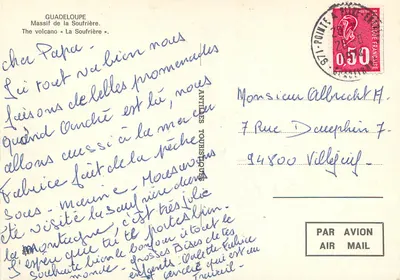 Massif da Soufrière — Guadalupe — editor Antilles Touristiques — Verso