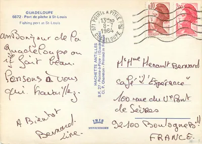 Port rybacki w St-Louis — Guadeloupe — wydawca IRIS — Rewers