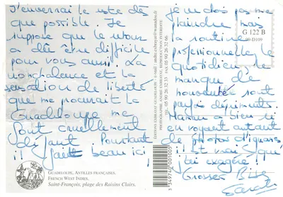 Saint-François, praia dos Raisins Clairs — Guadalupe — Éditions Exbrayat — Verso