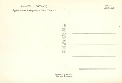 Kościół św. Radegondy — Poitiers (Wienne) — Wydawnictwo Gaby — Rewers