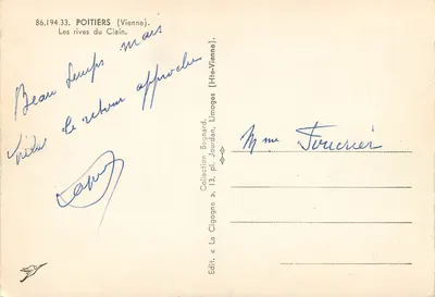 Brzegi Clain — Poitiers (Vienne) — La Cigogne — Rewers