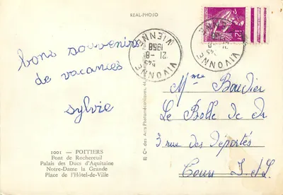 Poitiers — widok panoramiczny — Cie des Arts Photomécaniques — Rewers
