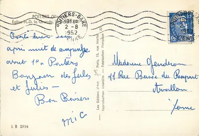 Igreja de Nossa Senhora da Grande — Poitiers — Éditions d'Art — Verso