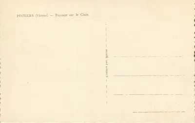 Poitiers (Vienne) — Pejzaż nad Clain — Combier Imp. Macon — Rewers