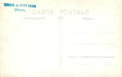 Abadia de Saint-Savin — Vienne — editor não identificado — Verso