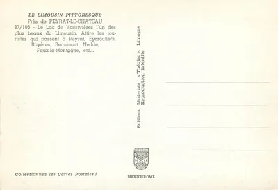 Lake of Vassivières — Picturesque Limousin — Mexichrome Editions, n° 87/106 — Back