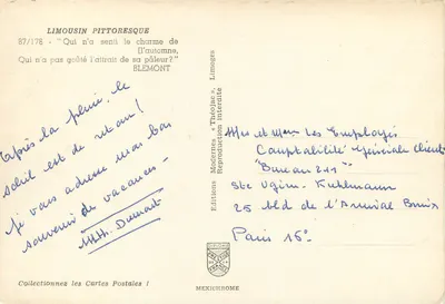 Las jesieni — Pittoreski Limousin — Wydawnictwo Modernes & Théo Jac — Rewers