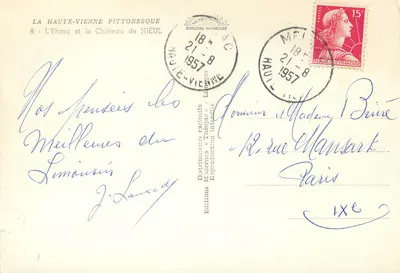 Zamek Nieul — Pittoreska La Haute-Vienne — Wydawnictwo Théolac — Rewers