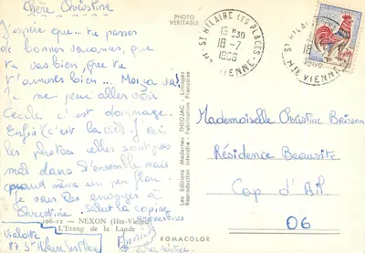 Jezioro Lande — St-Hilaire-les-Places — Théojac — Rewers