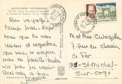 Zbiornik wodny Bujaleuf, zwany "Maude" — Haute-Vienne — Éditions Modernes — Rewers