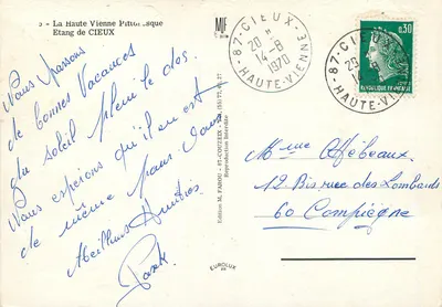 Jezioro Cieux — La Haute Vienne — Wydawnictwo M. FAROU — Rewers