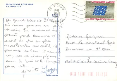 Passeio a cavalo na Limousin — Iris — n°15 — Verso
