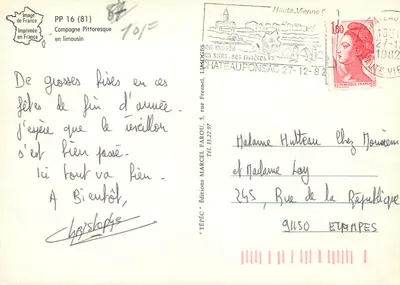 Most kamieniany nad strumieniem — Compagnie Pittorresque — Éditions TÉPÉC, Limoges — Rewers