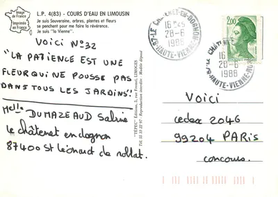 Limousin Pittoresque — strumień w Limousin — Wydawnictwo L.P. 4(83) nr 32 — Rewers