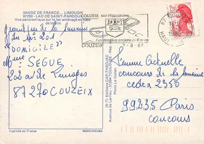 Lac de Saint-Pardoux — vue panoramique — Éditions CAP-THEOJAC — Rewers