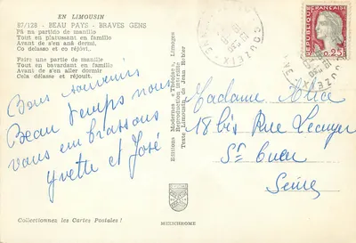 Gioco di carte in un cabaret — Limousin — Edizioni Tholojac — Verso